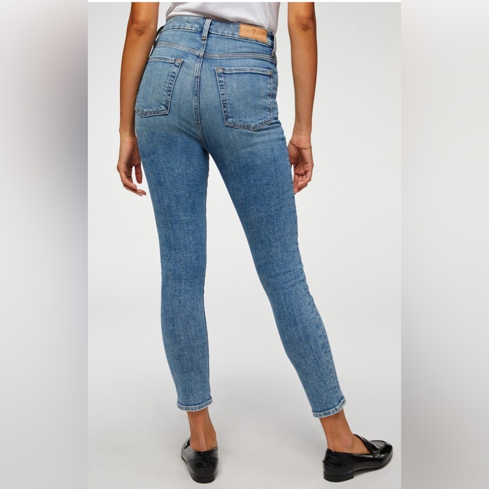 7 for all Mankind Aubrey Ultra High Waist Ankle Skinny Jean Size 30 - Picture 2 of 9